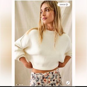 Free People Cream Sweater